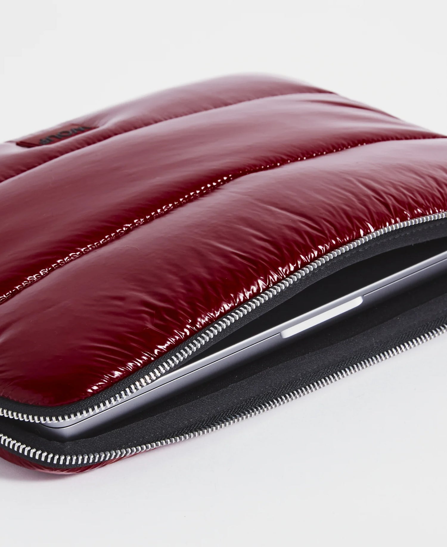 Burgundy Glossy Laptop Sleeve, small (13