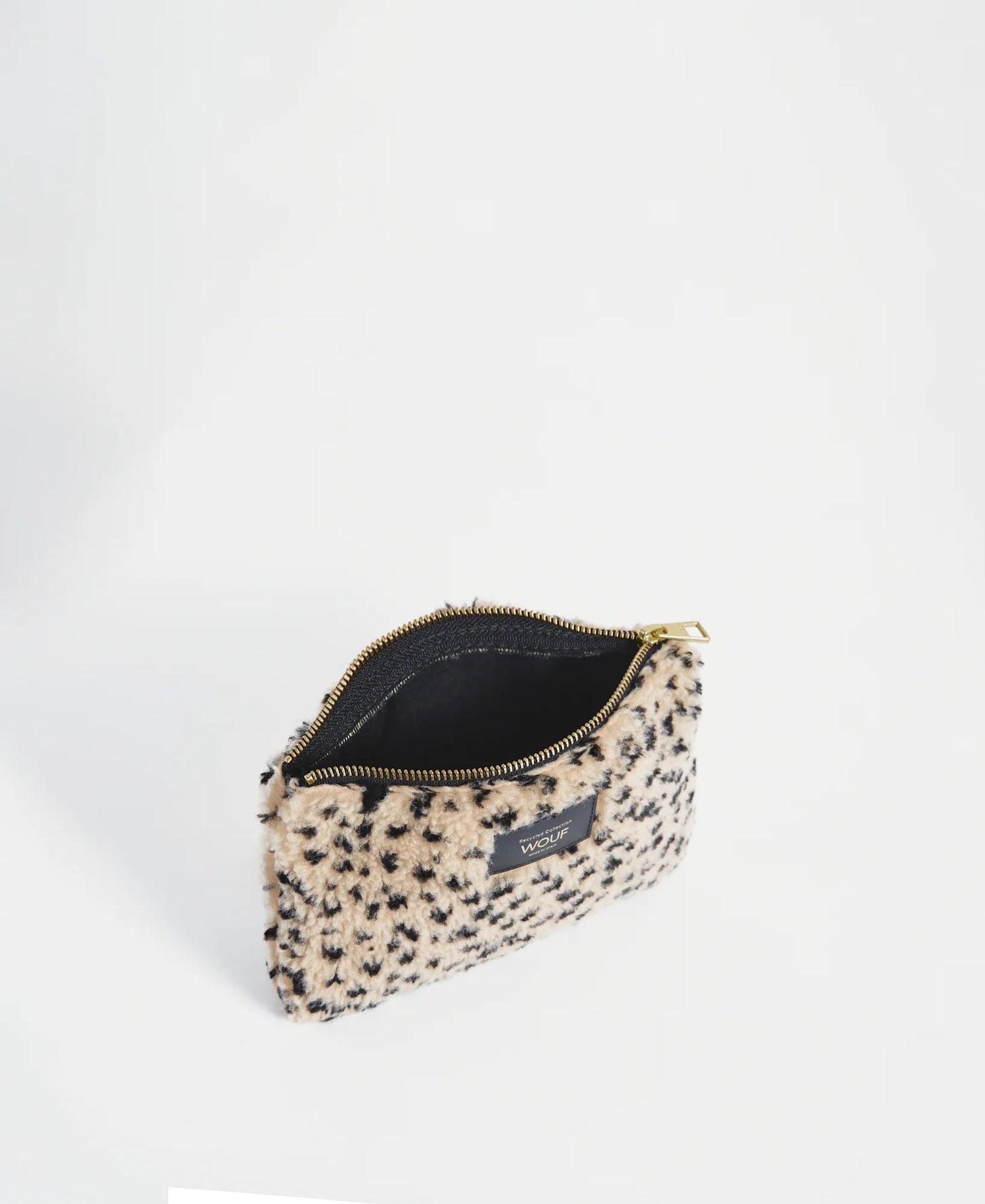 Faux Fur Leopard Spot Clem Pouch