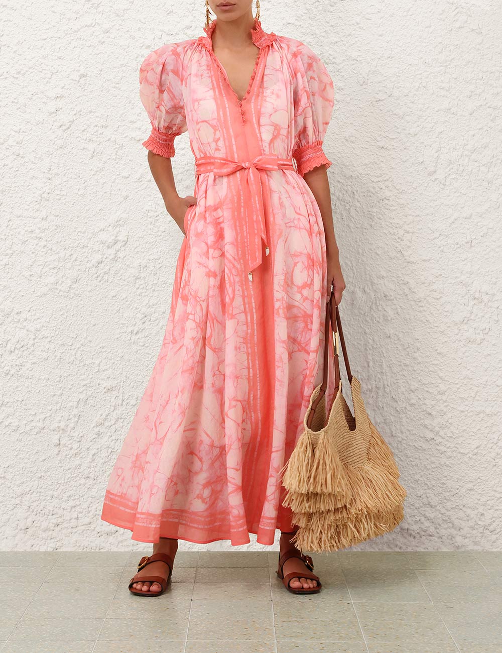 Indra swing maxi dress, pink