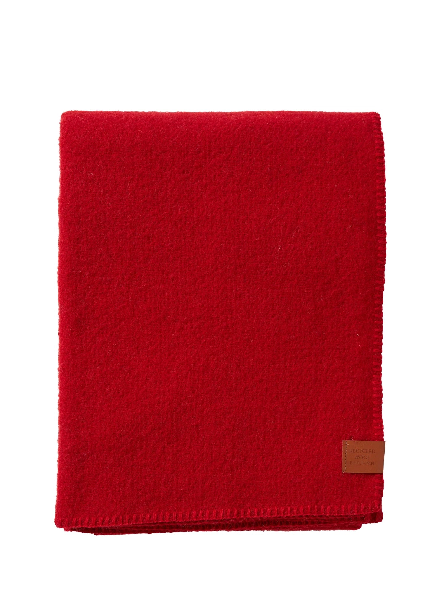 Mono wool throw, red or blue