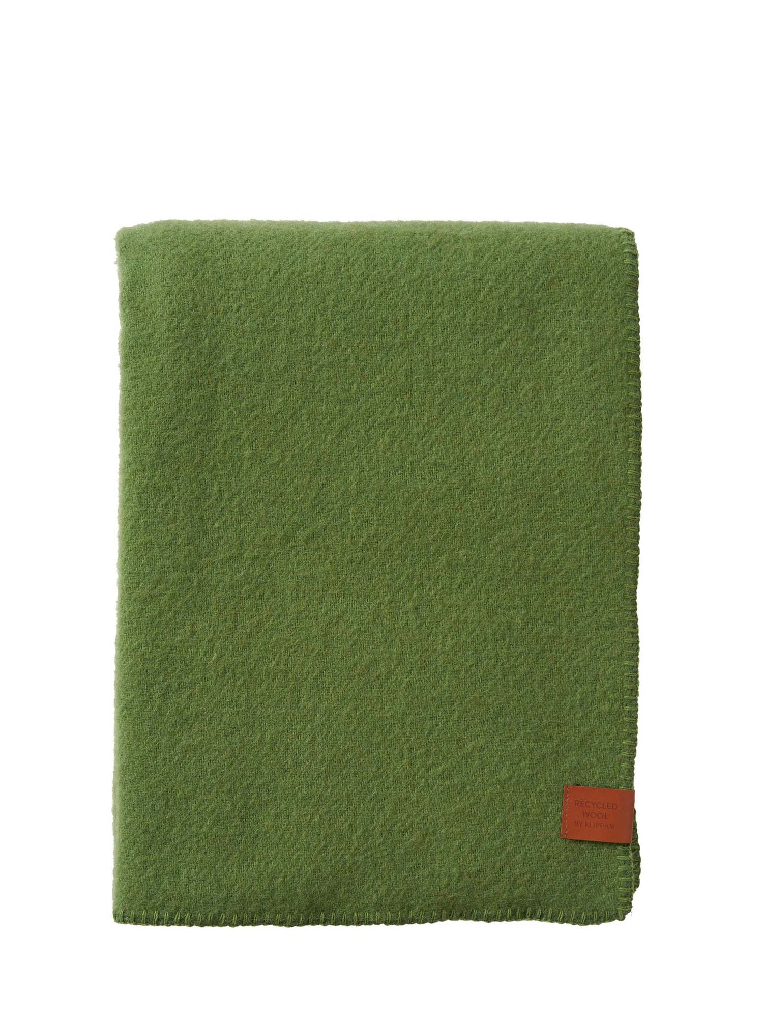 Mono wool throw, green