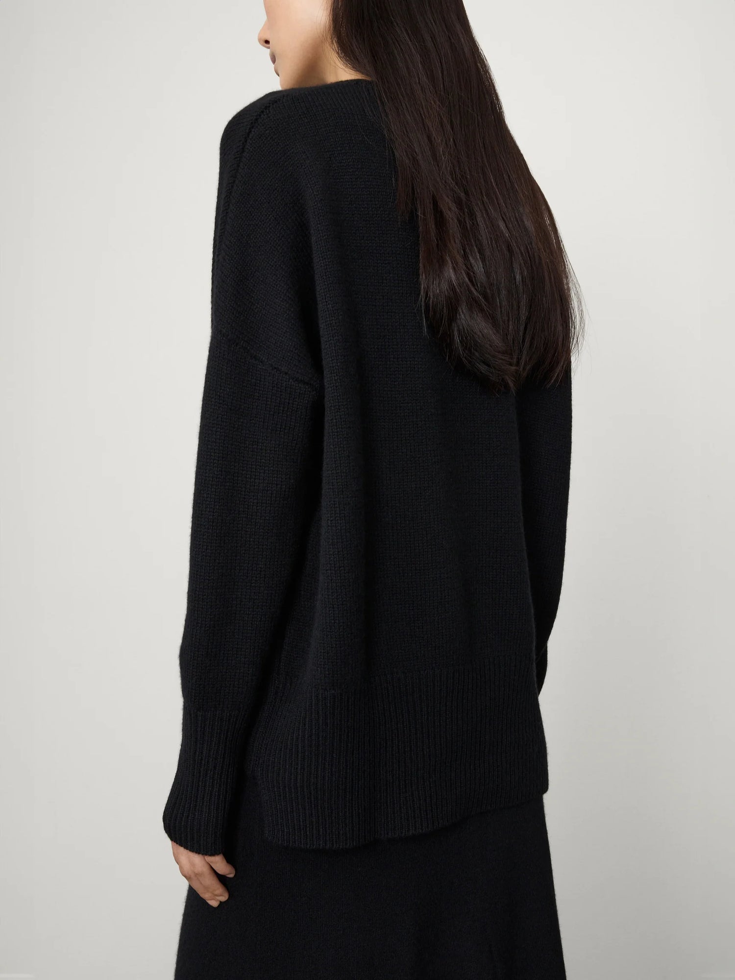 Mila Cashmere Sweater, Black
