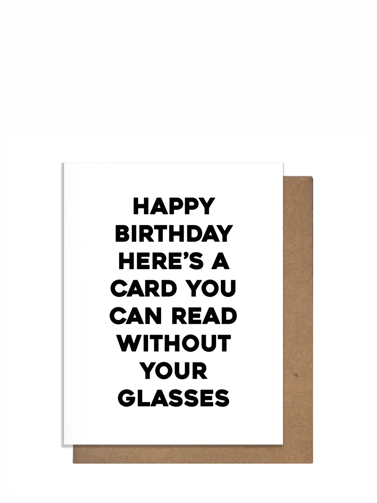 Card To Read Without Glasses Birthday Card