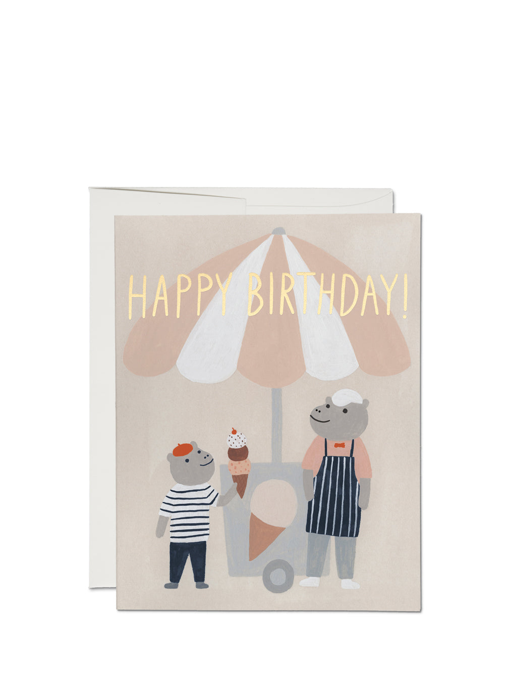 Two Hippos Birthday Card