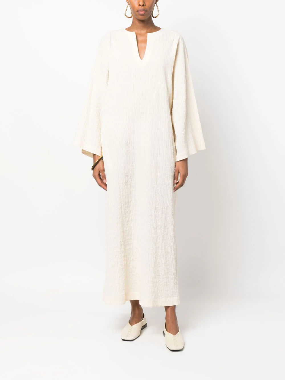 Malene Birger: KAYIA organic cotton maxi dress, pearl. Sold by My o My in Helsinki. 