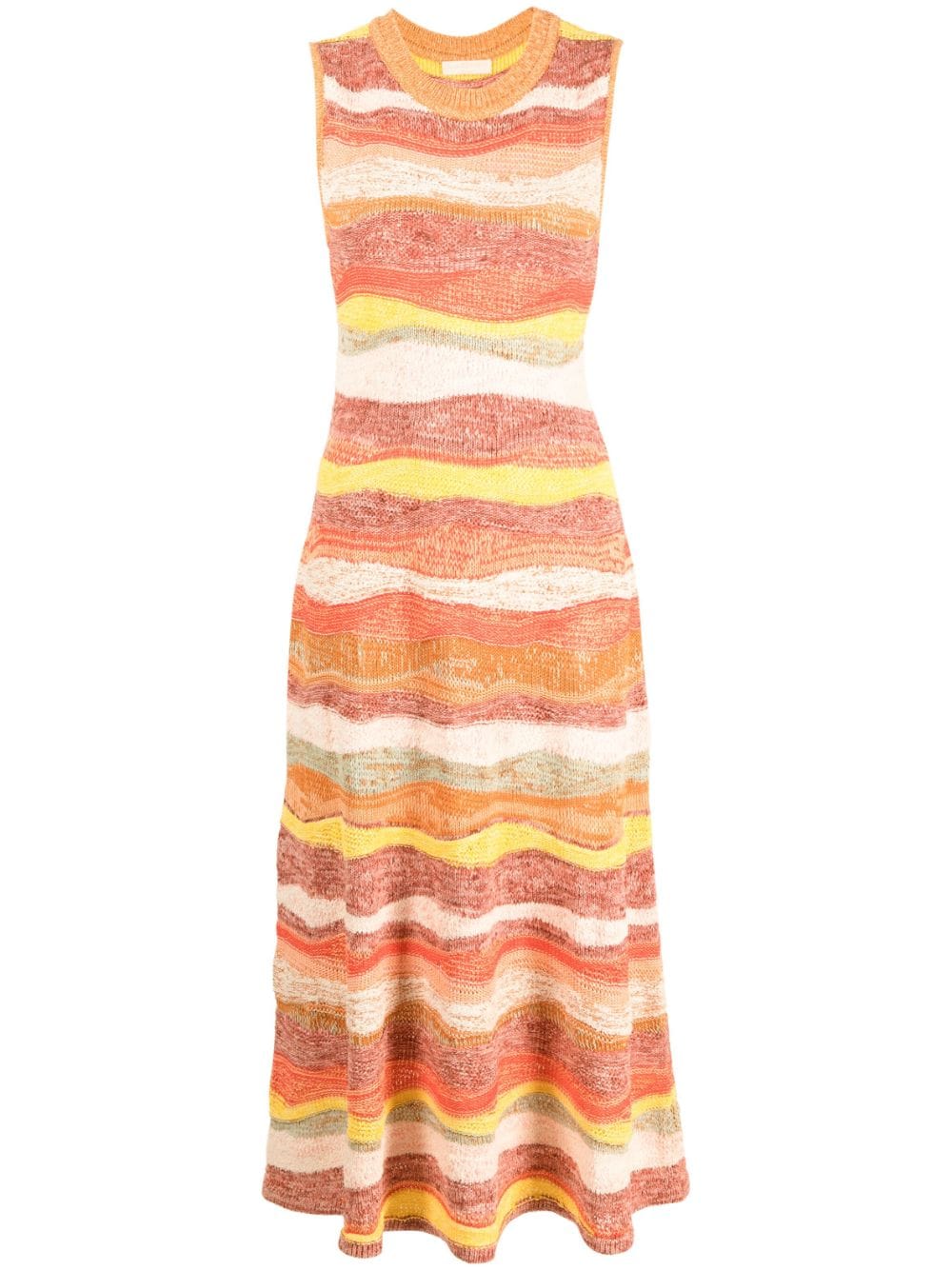 Gaia wave knitted Dress, multicoloured