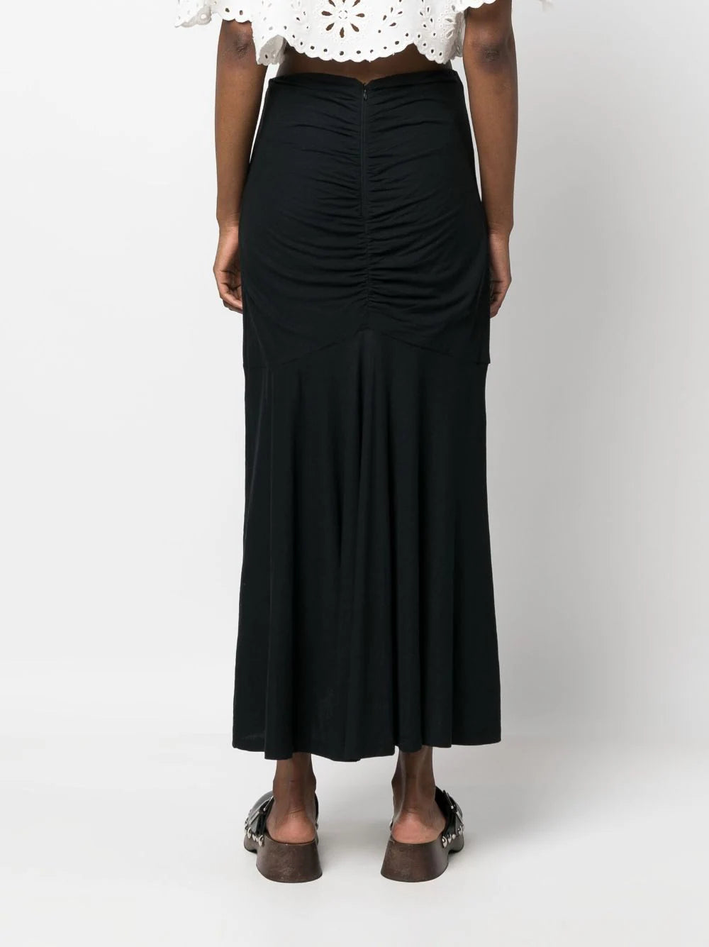 Nadira jersey skirt, black
