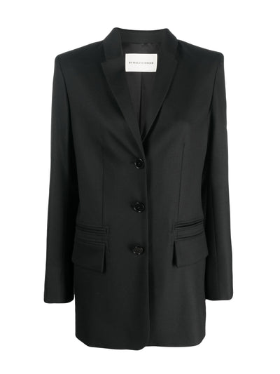 Porter single-breasted jacket, black