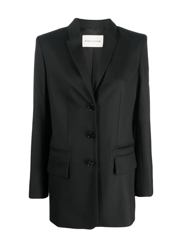Porter single-breasted jacket, black