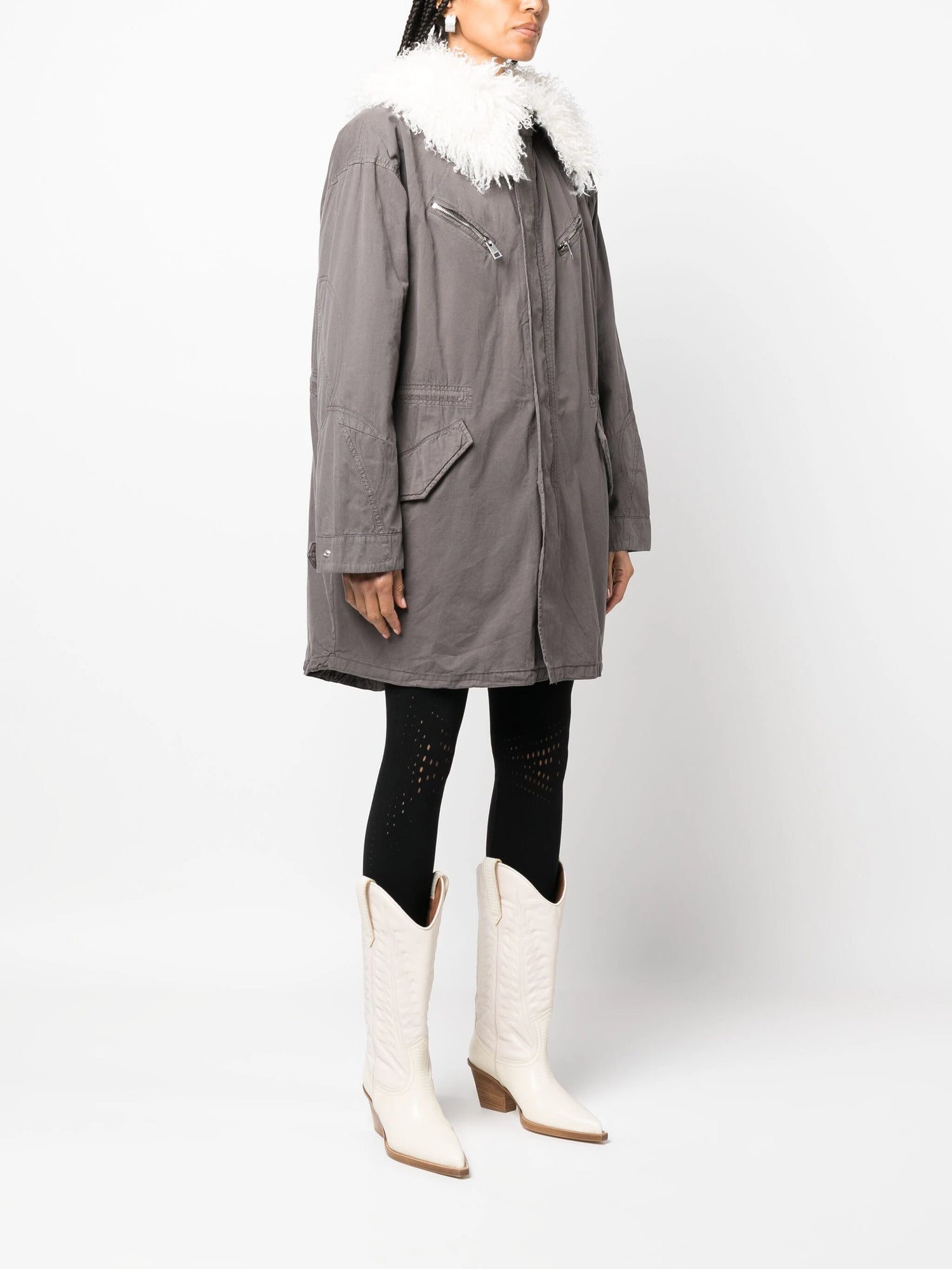 KIDEA COTON LAVE coat, grey