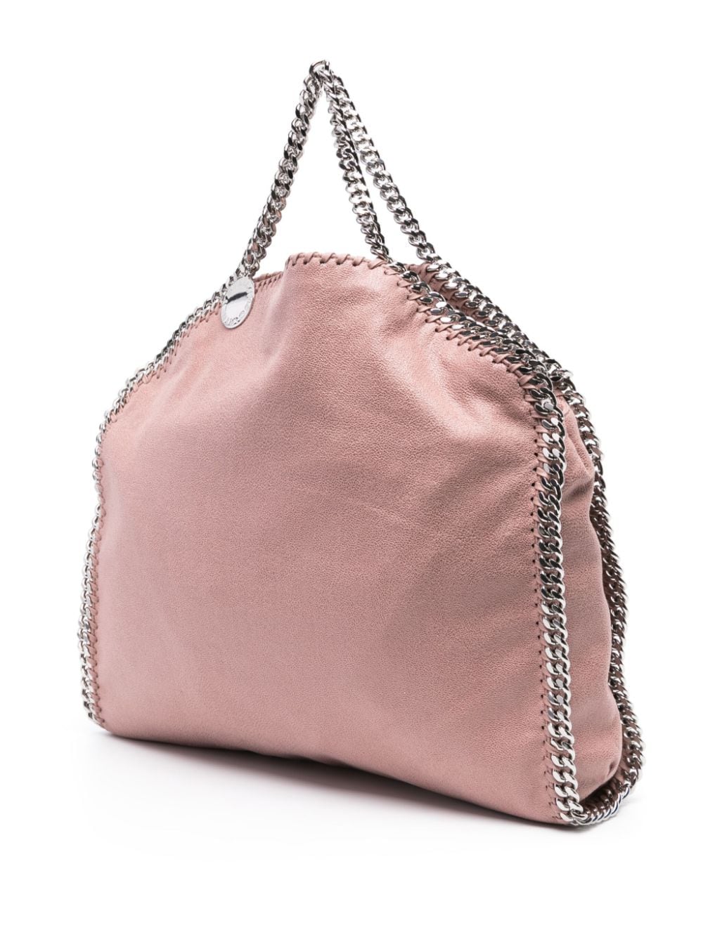 3chain Tote Eco Shaggy Deer W/Palladium Color Chain, pink