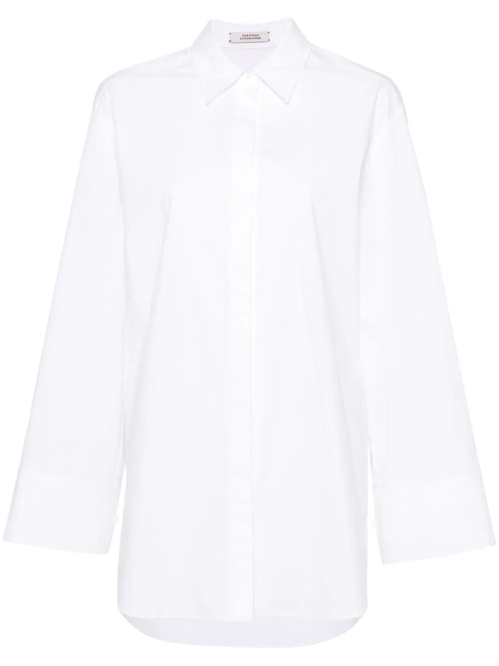 Poplin power blouse, white