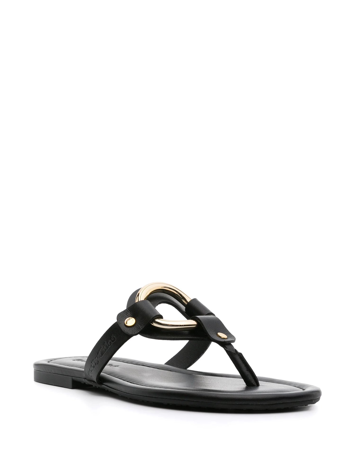 Hana flip-flop sandals, black