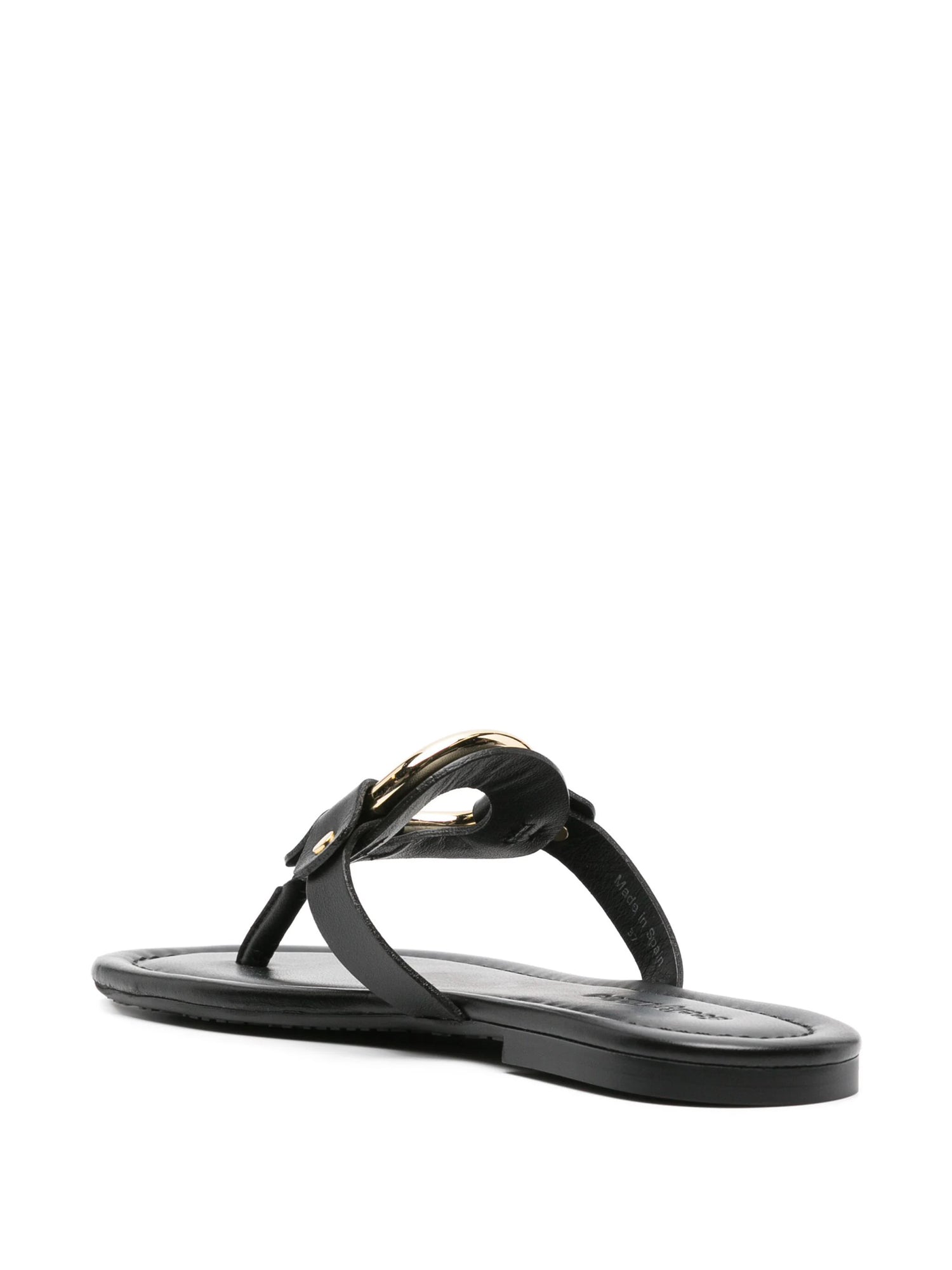 Hana flip-flop sandals, black