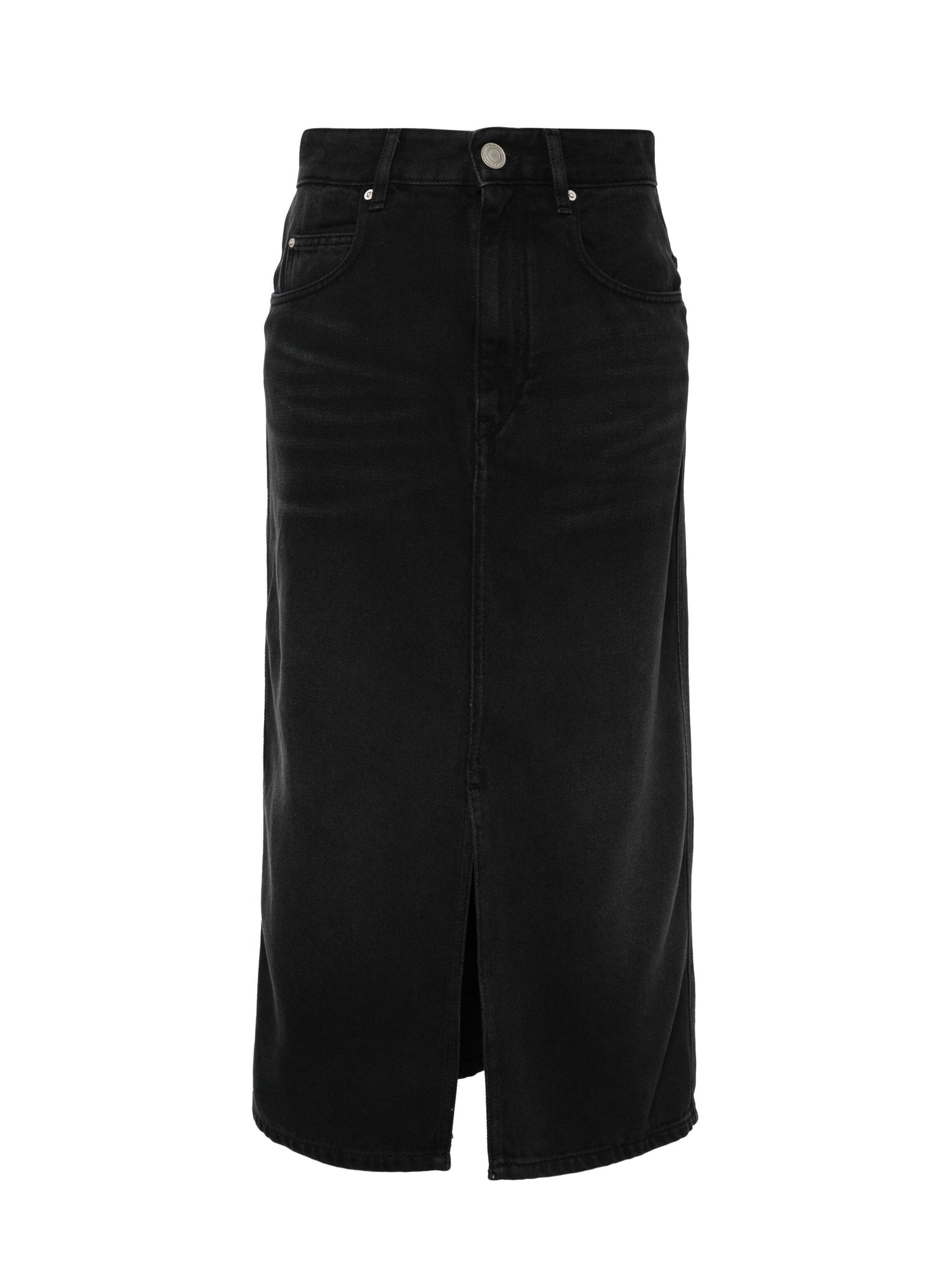 Tilauria fluid denim skirt, faded black