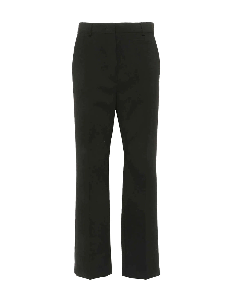 Romagna slim-fit stretch wool trousers, black