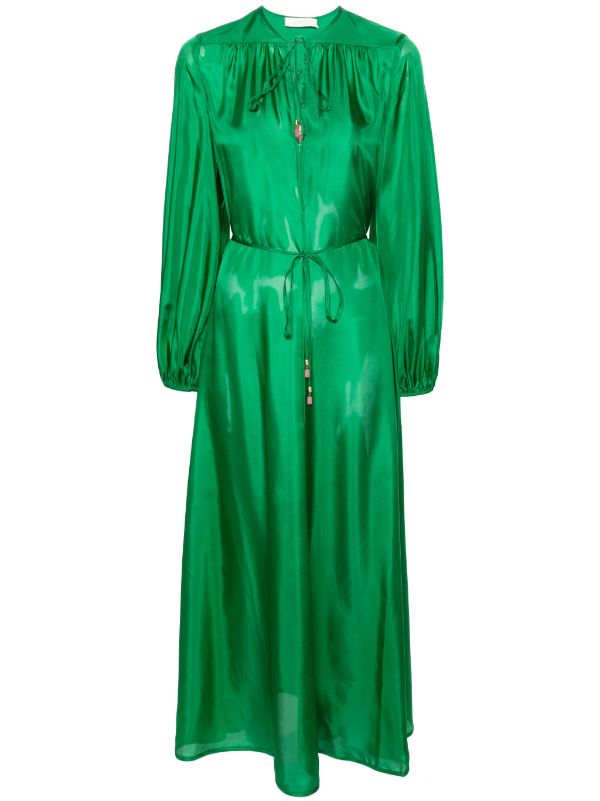 Junie Billow Maxi Dress, bottle green