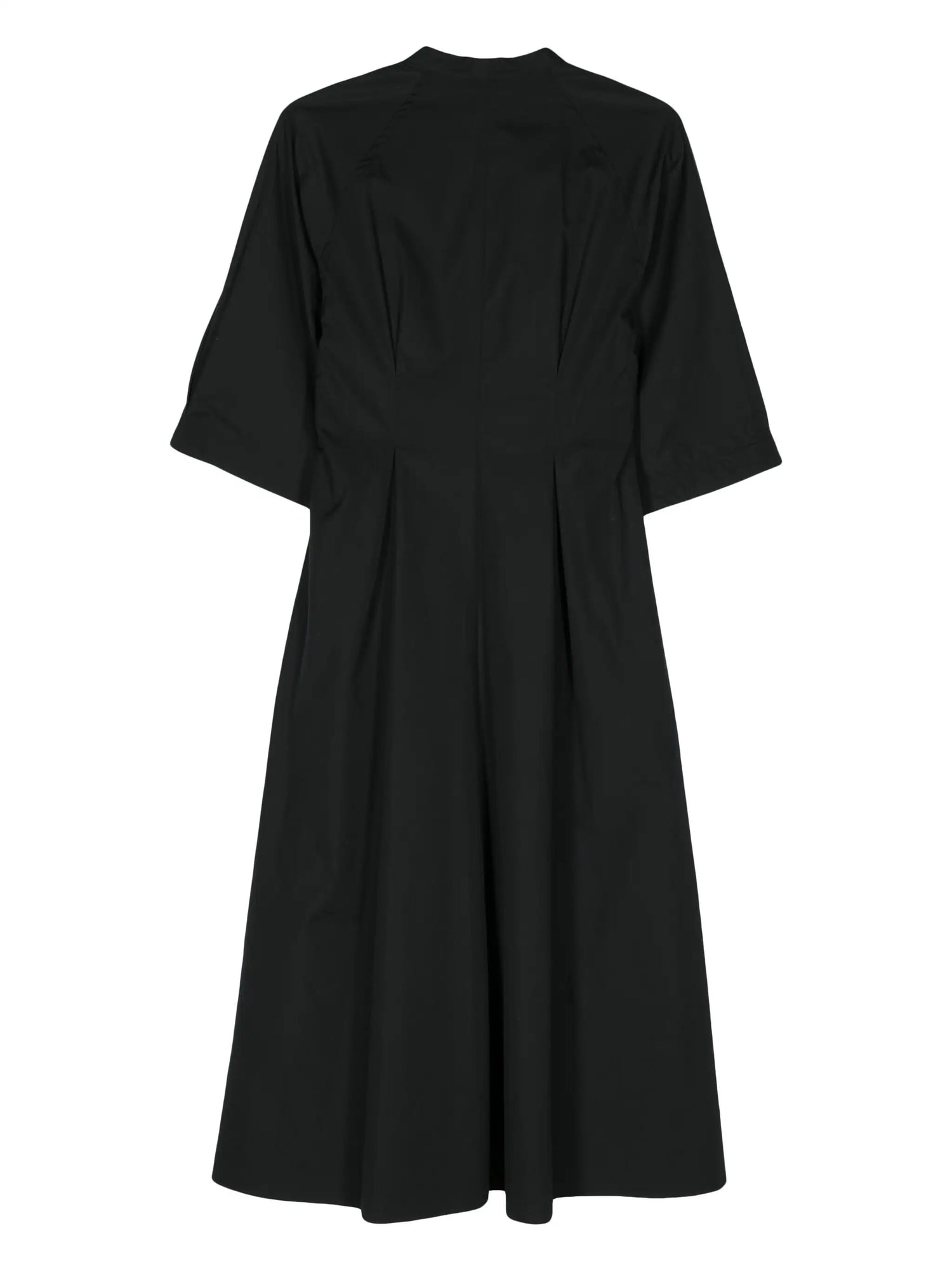 Cotton poplin dress, black