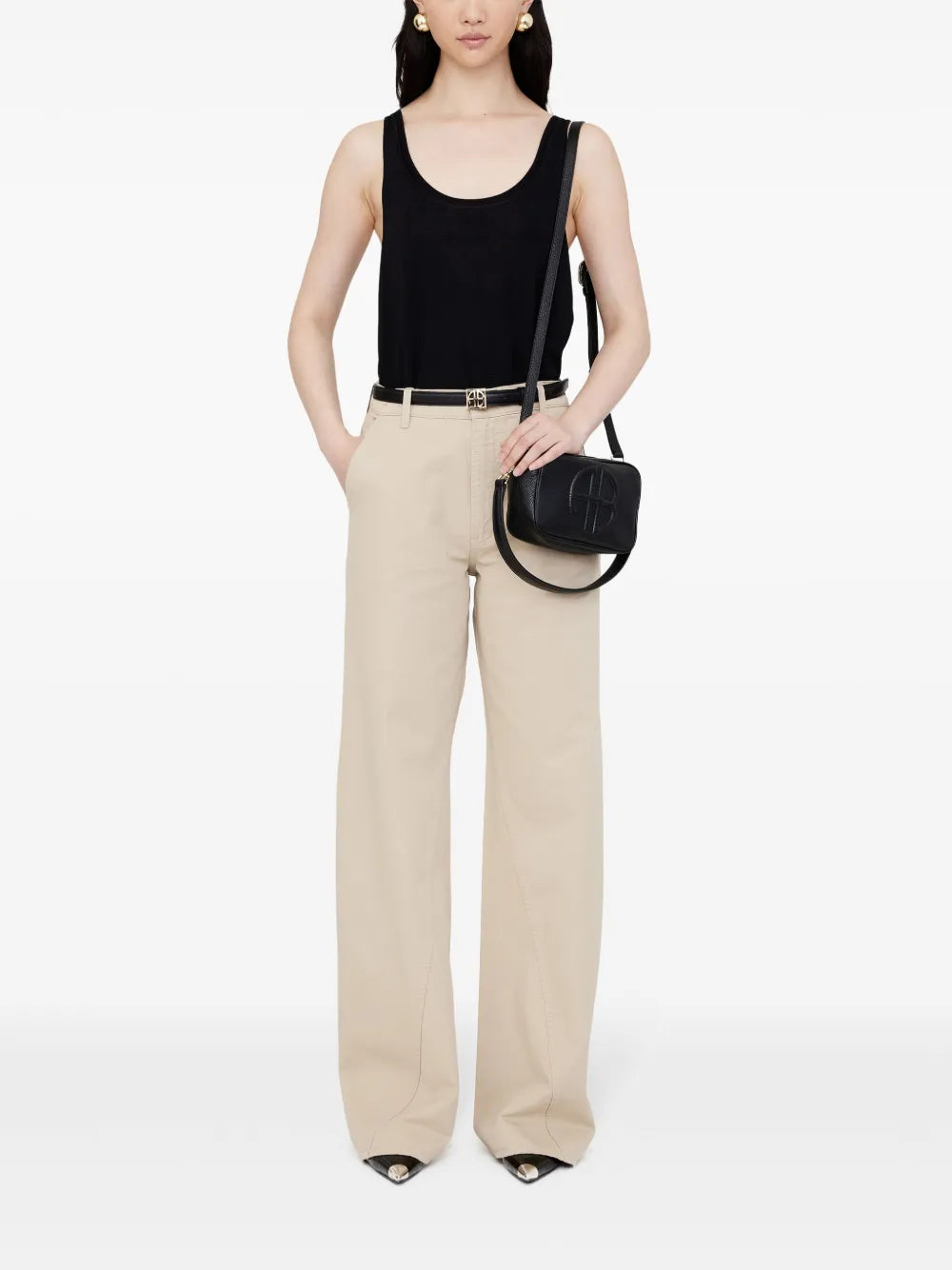 Lili bag, black pebbled