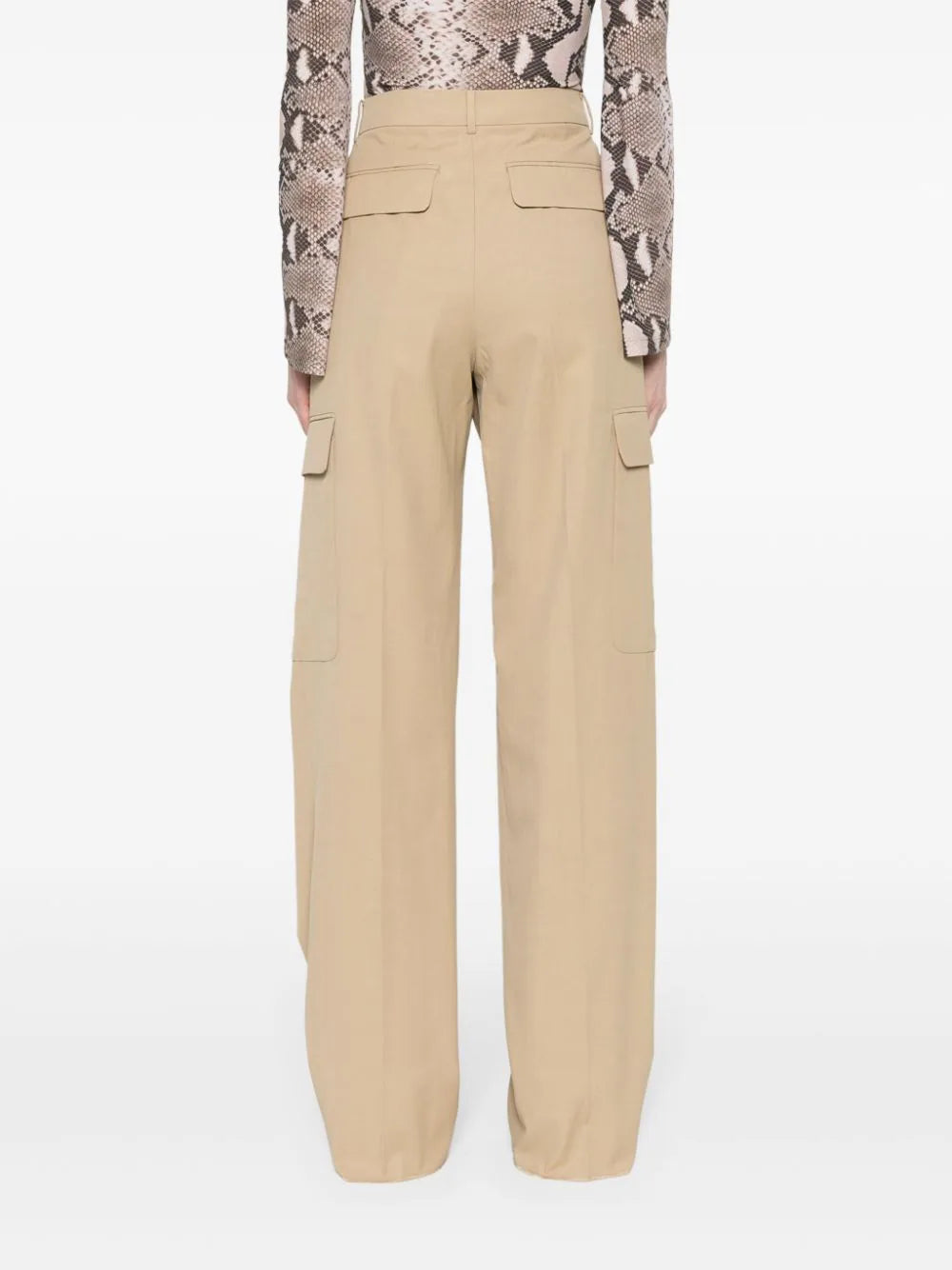 Jacopo straight-leg high-rise woven-blend trousers, Khaki