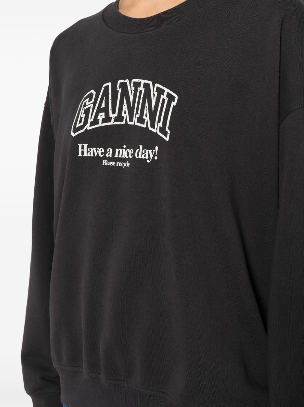 Isoli Ganni Oversized Sweatshirt, faded black