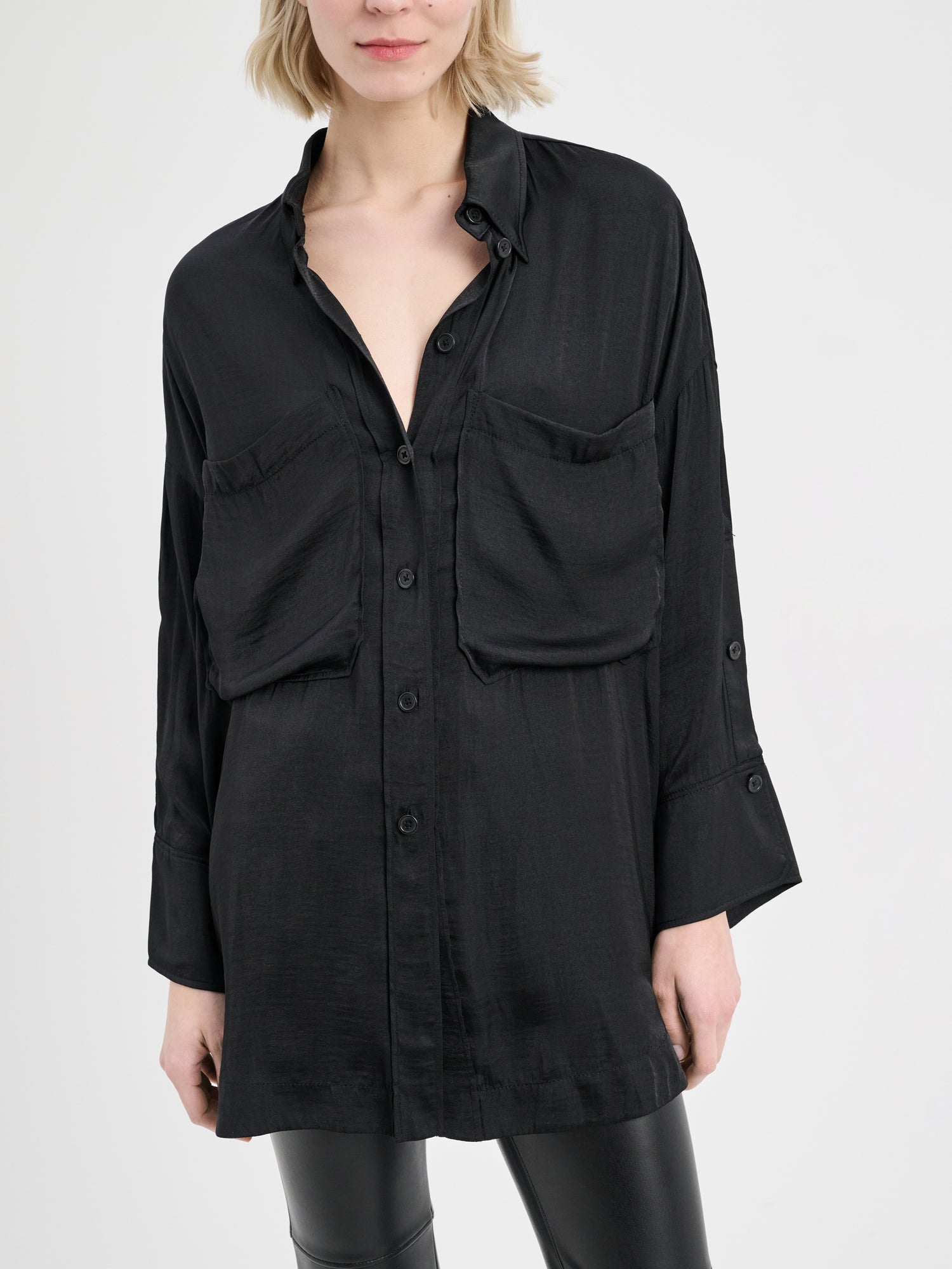 TRANSPARENT FANTASY blouse, black