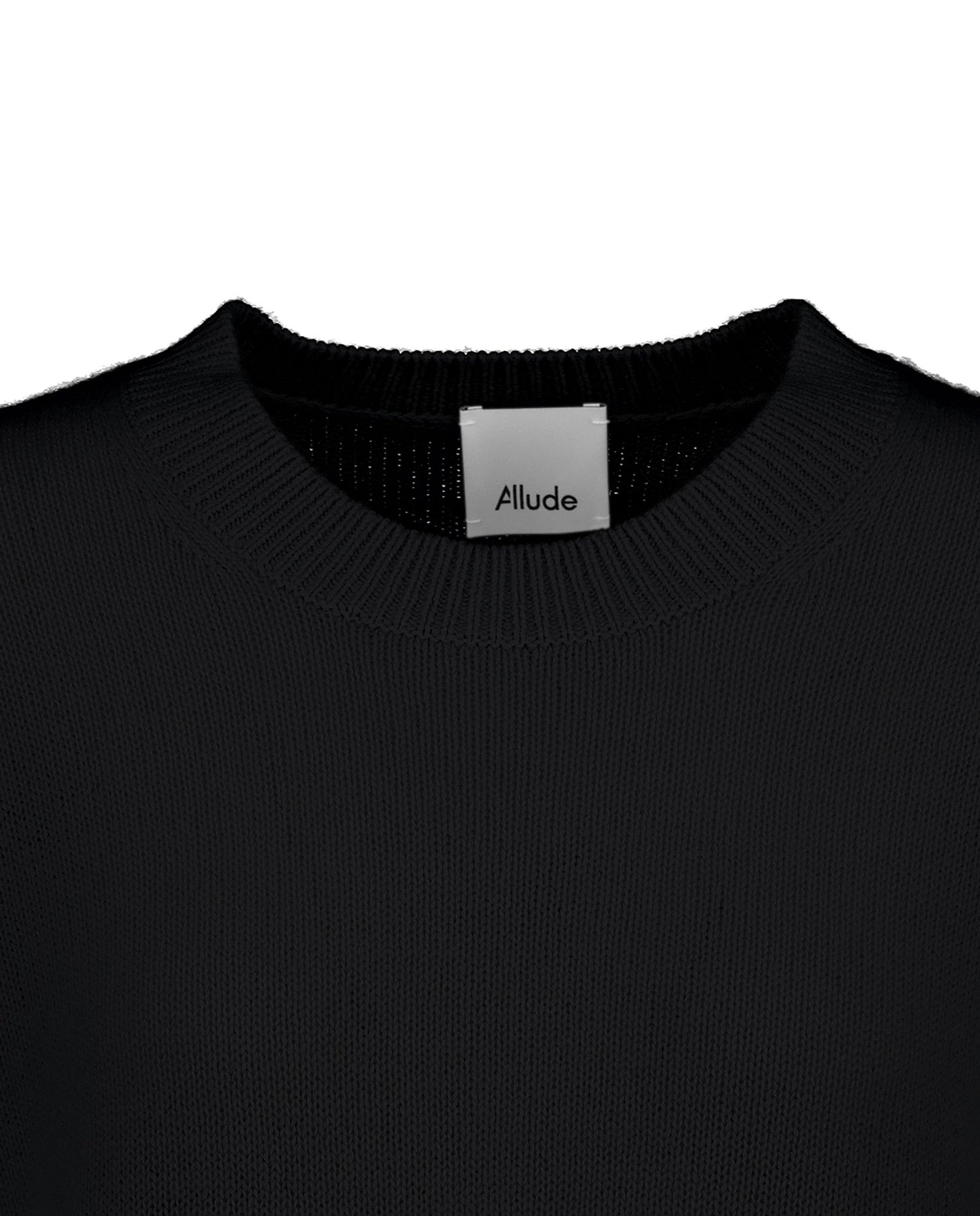 Crewneck cashmere sweater, black