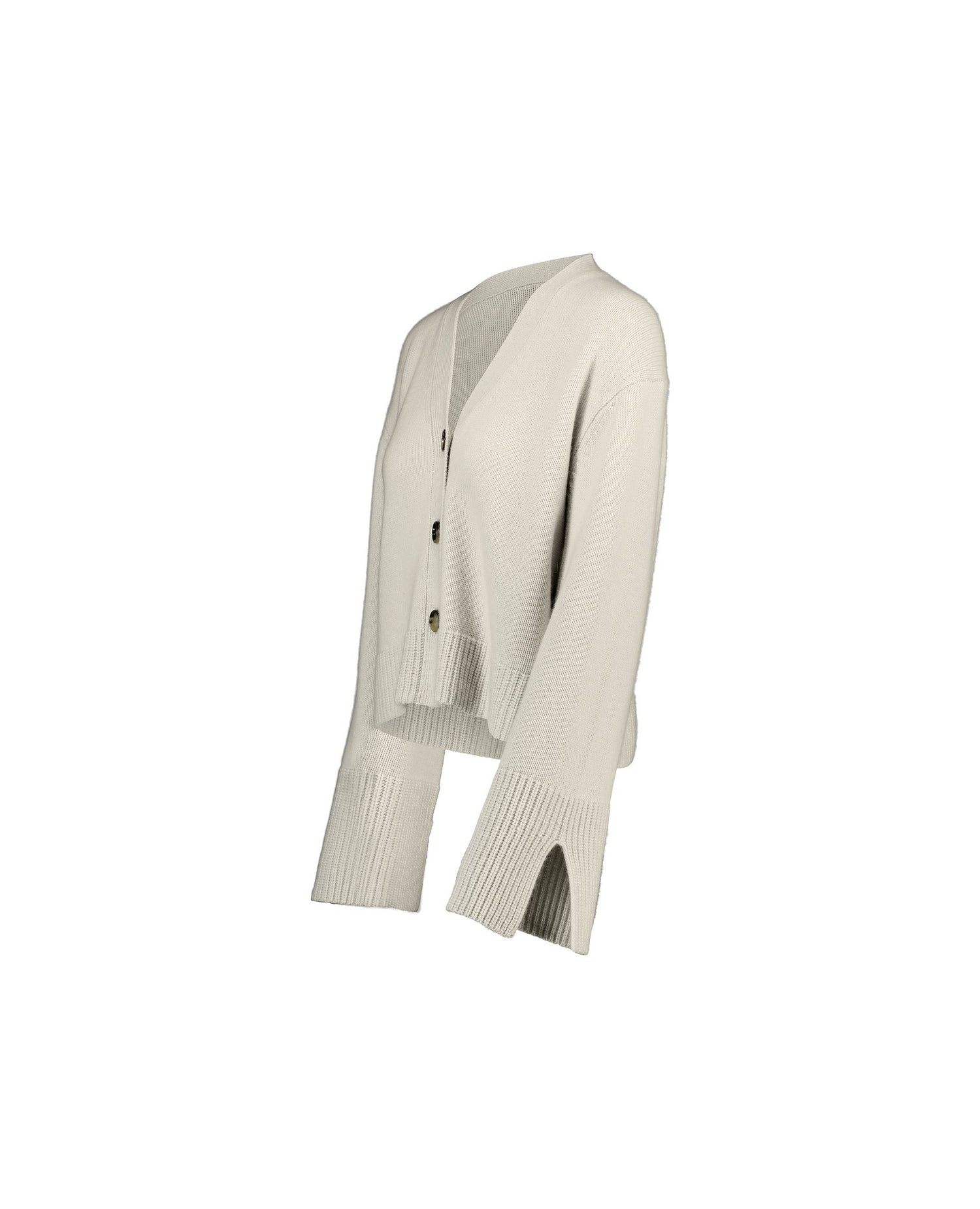 V-neck cashmere cardigan, creme (41)