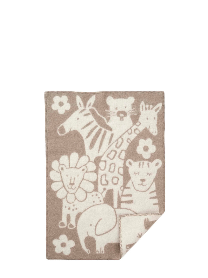Picnic animals small wool blanket, 2 colour combos (65x90cm)