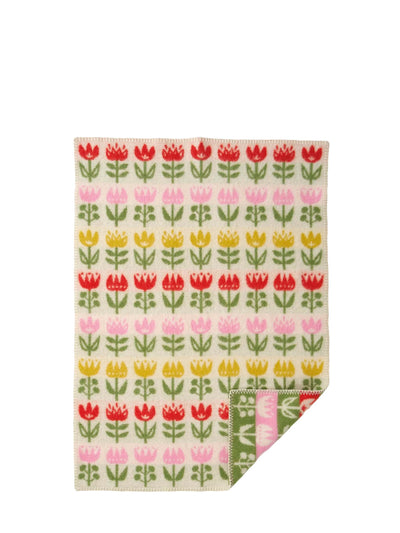 Tulip wool baby blanket, multicolour