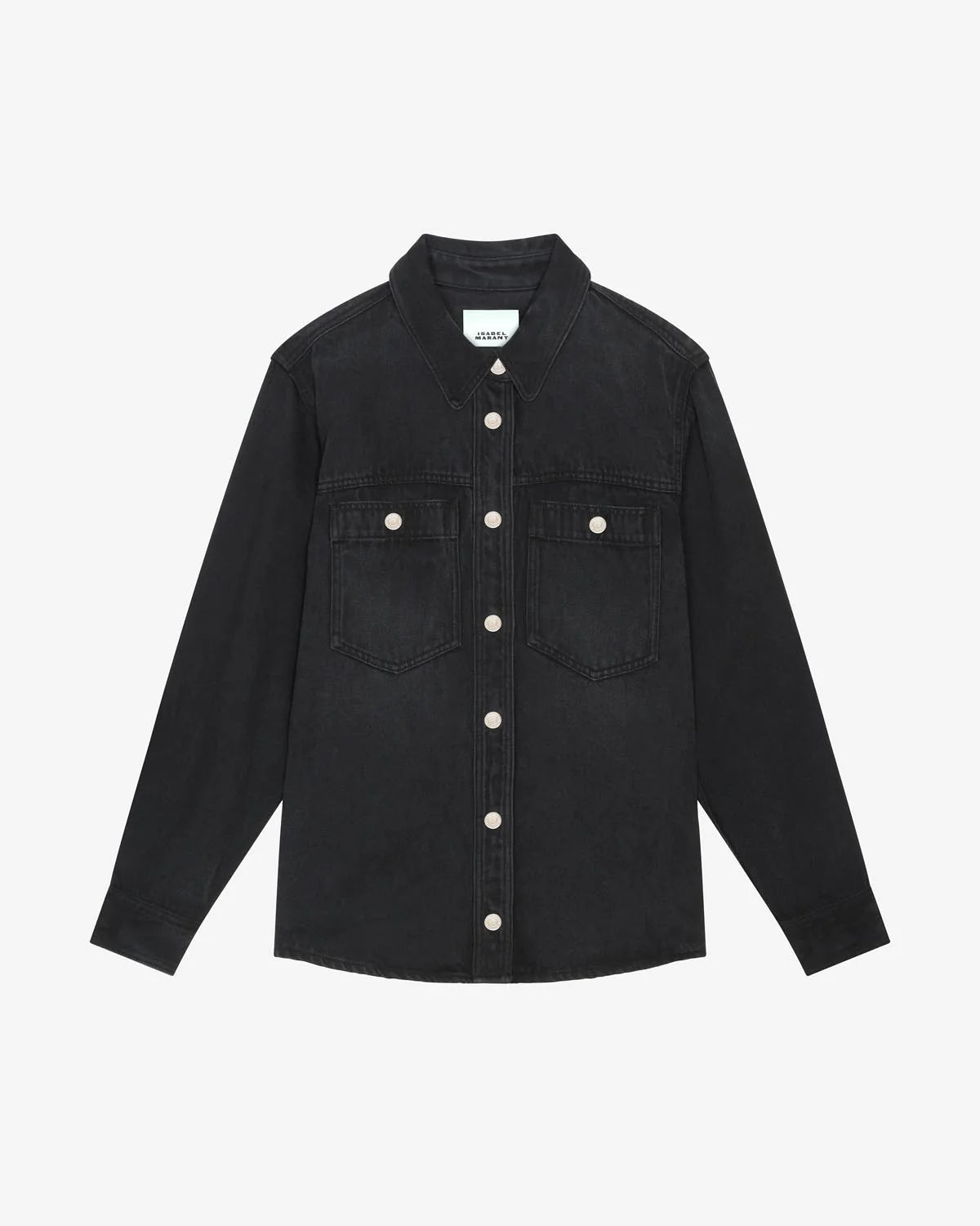 Talbot fluid denim shirt, faded black