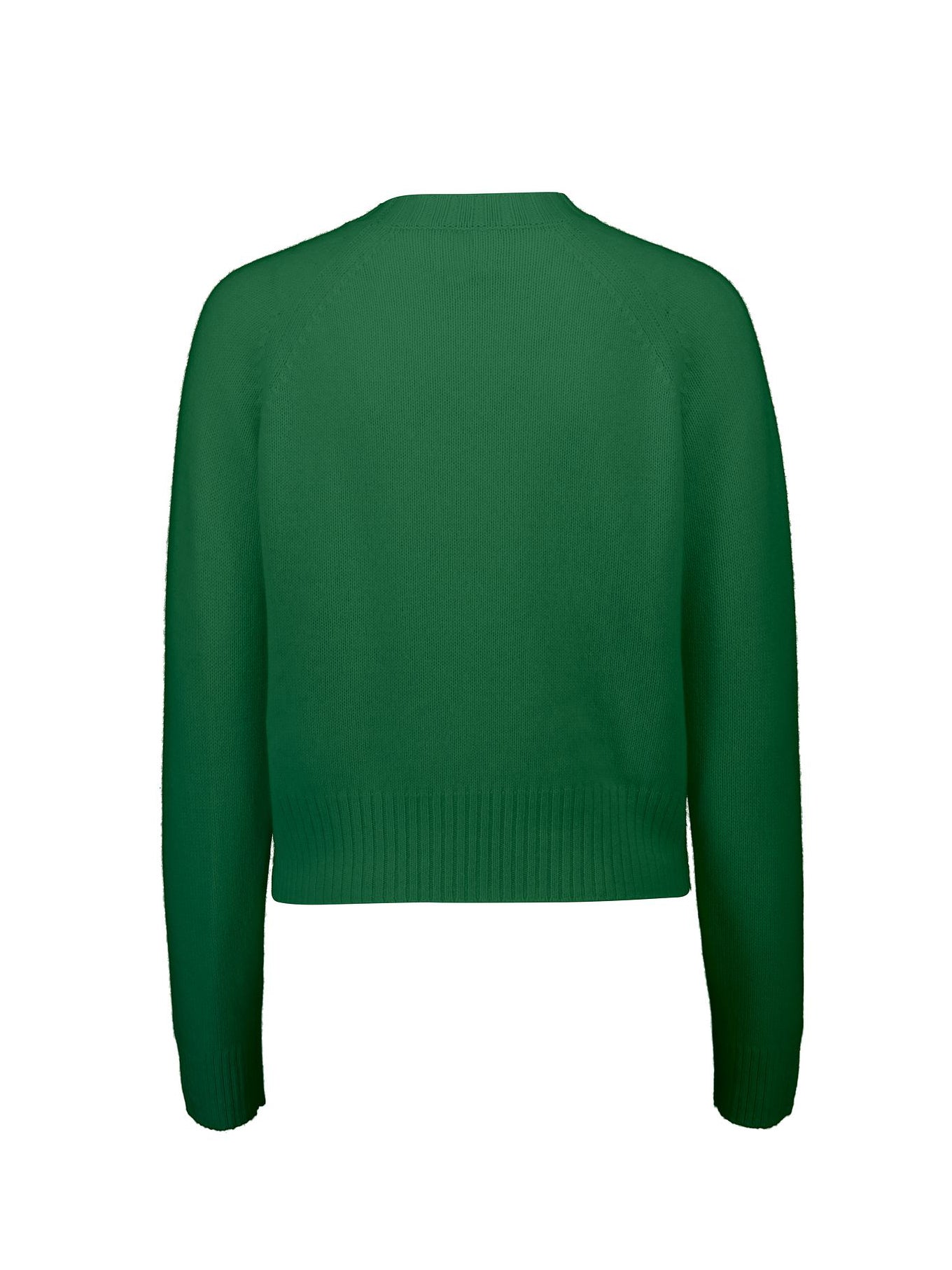 Round neck cashmere sweater, green