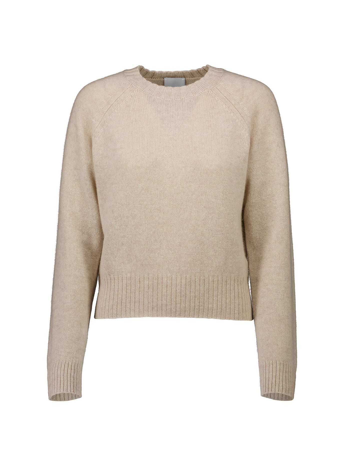 Round neck cashmere sweater, marble melange