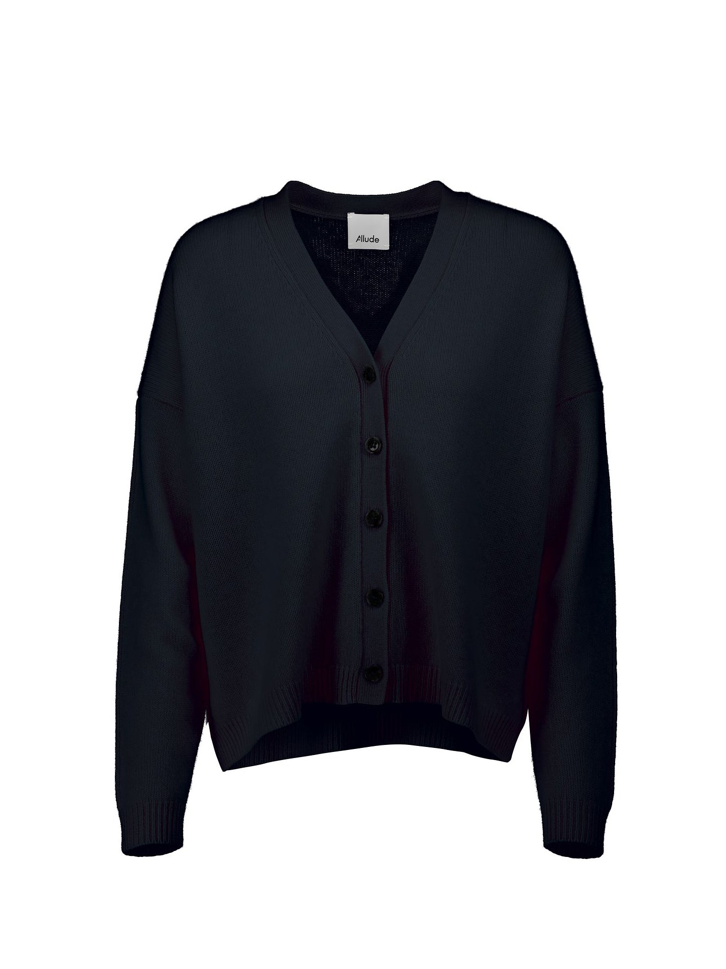 V neck cashmere cardigan, deep navy