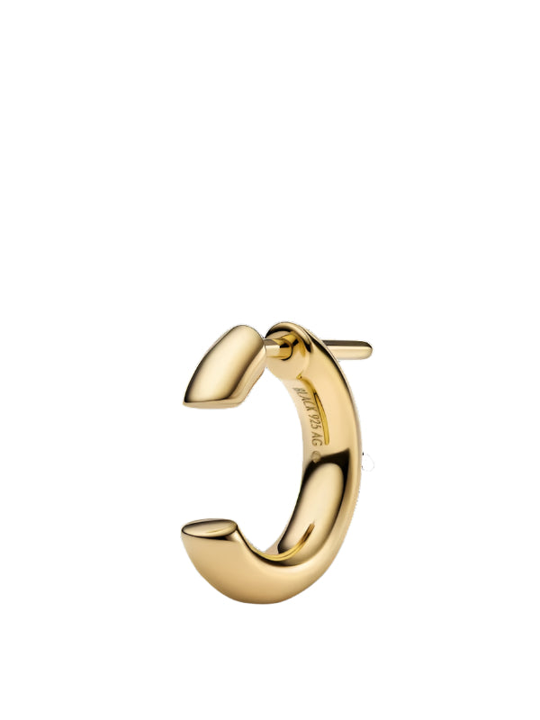 Disrupted 22 earring, gold plated