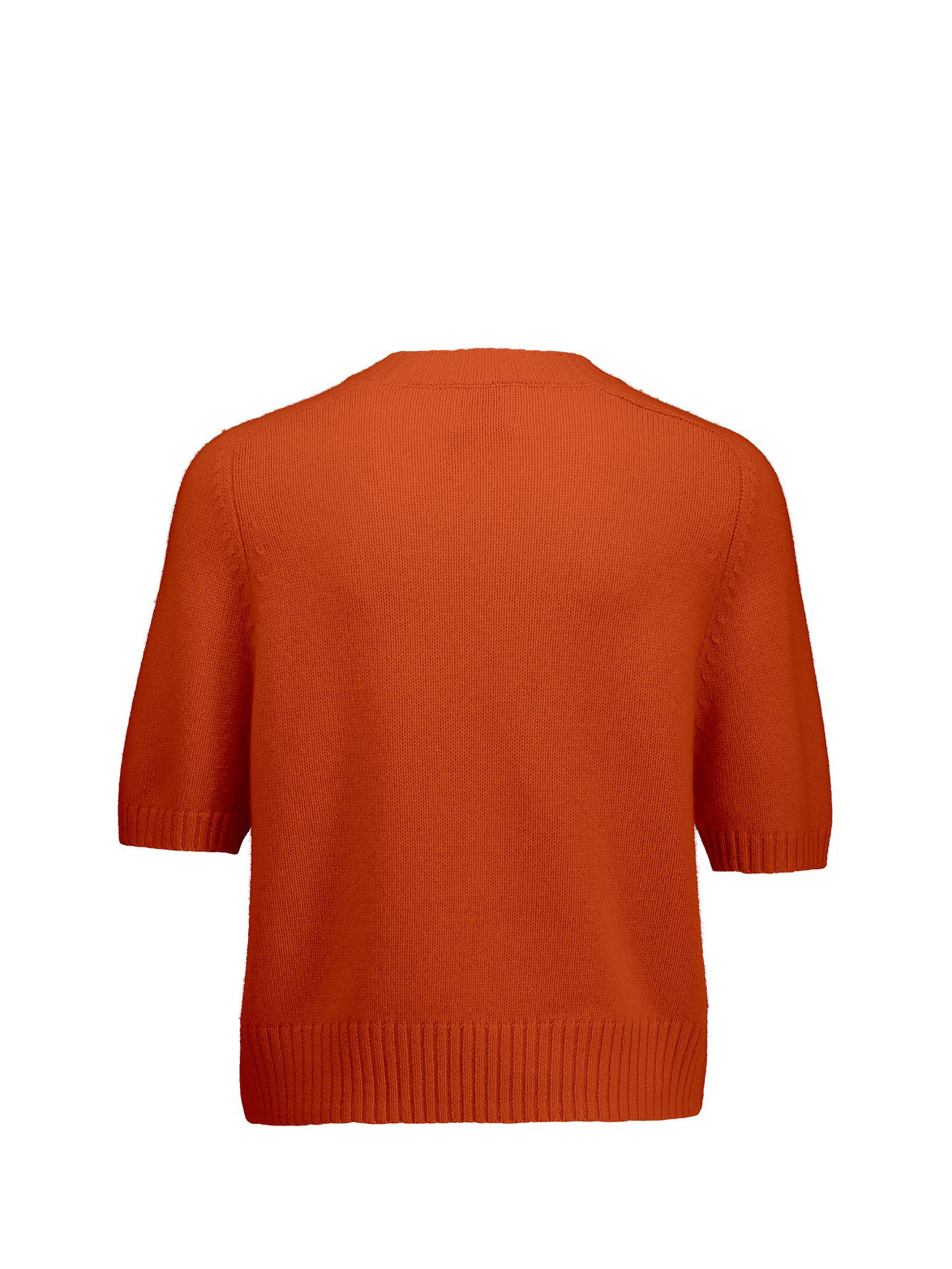 Orange sweater on a white background