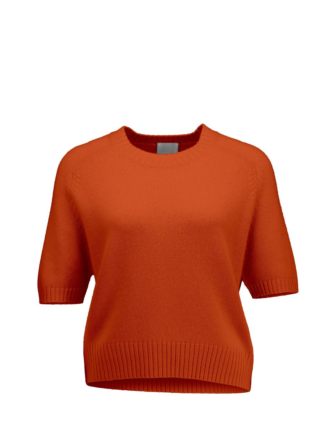 Orange sweater on a white background