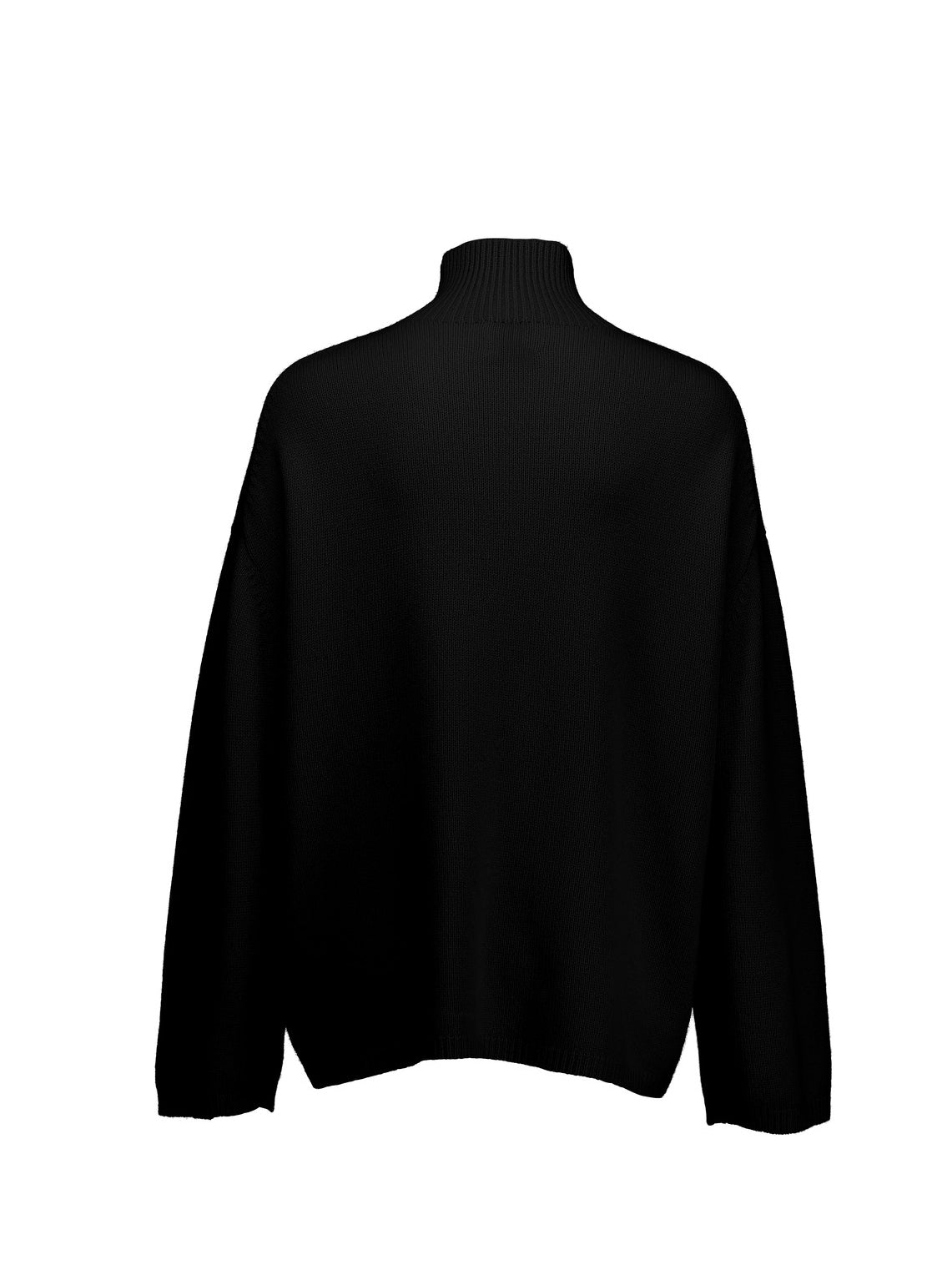 Cashmere mockneck sweater, Black