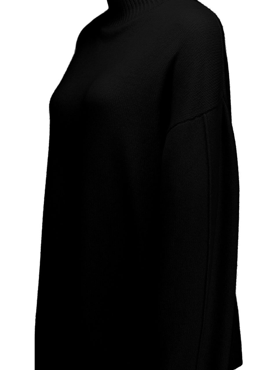 Cashmere mockneck sweater, Black