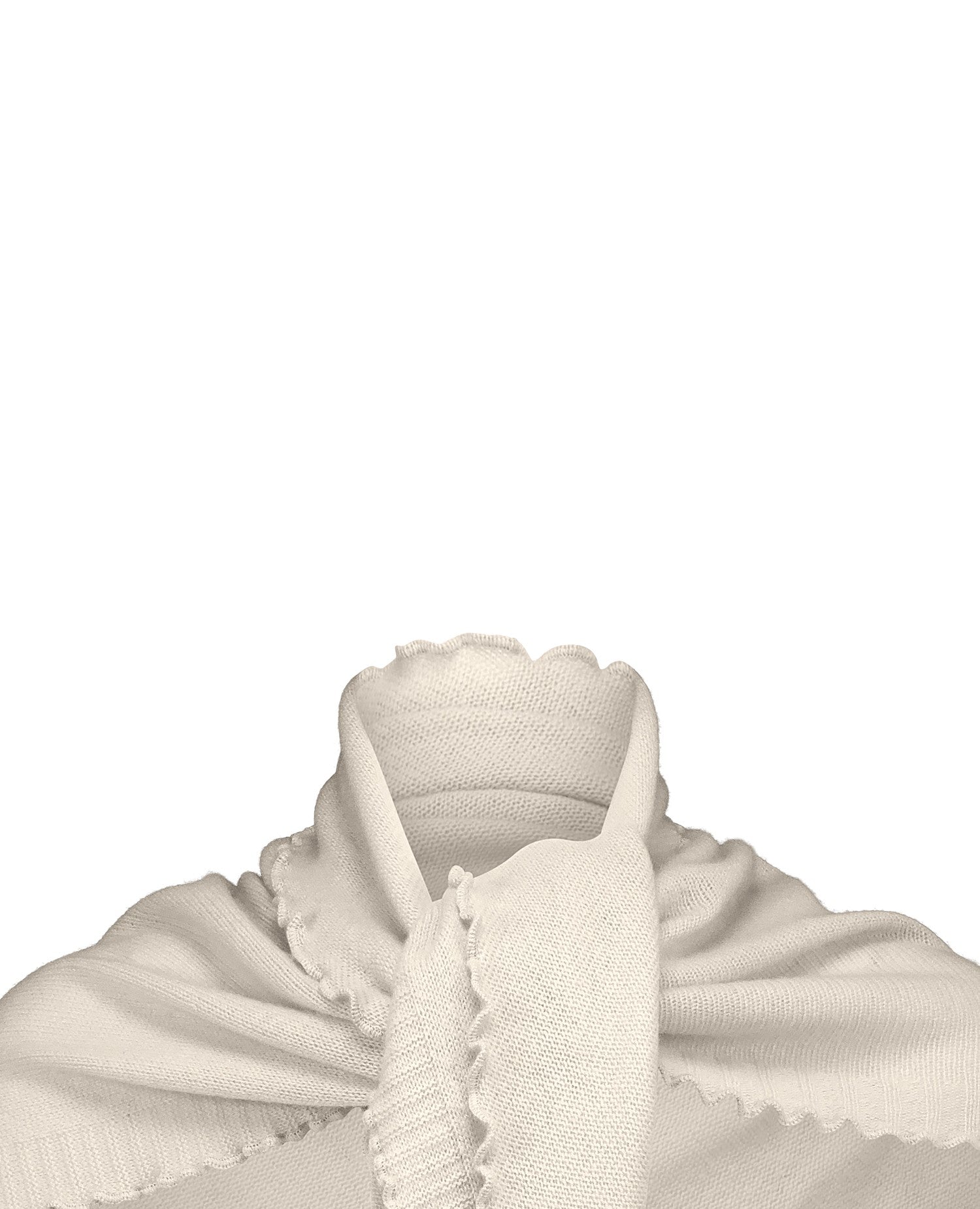 Cashmere triangle scarf (185x85cm), cream