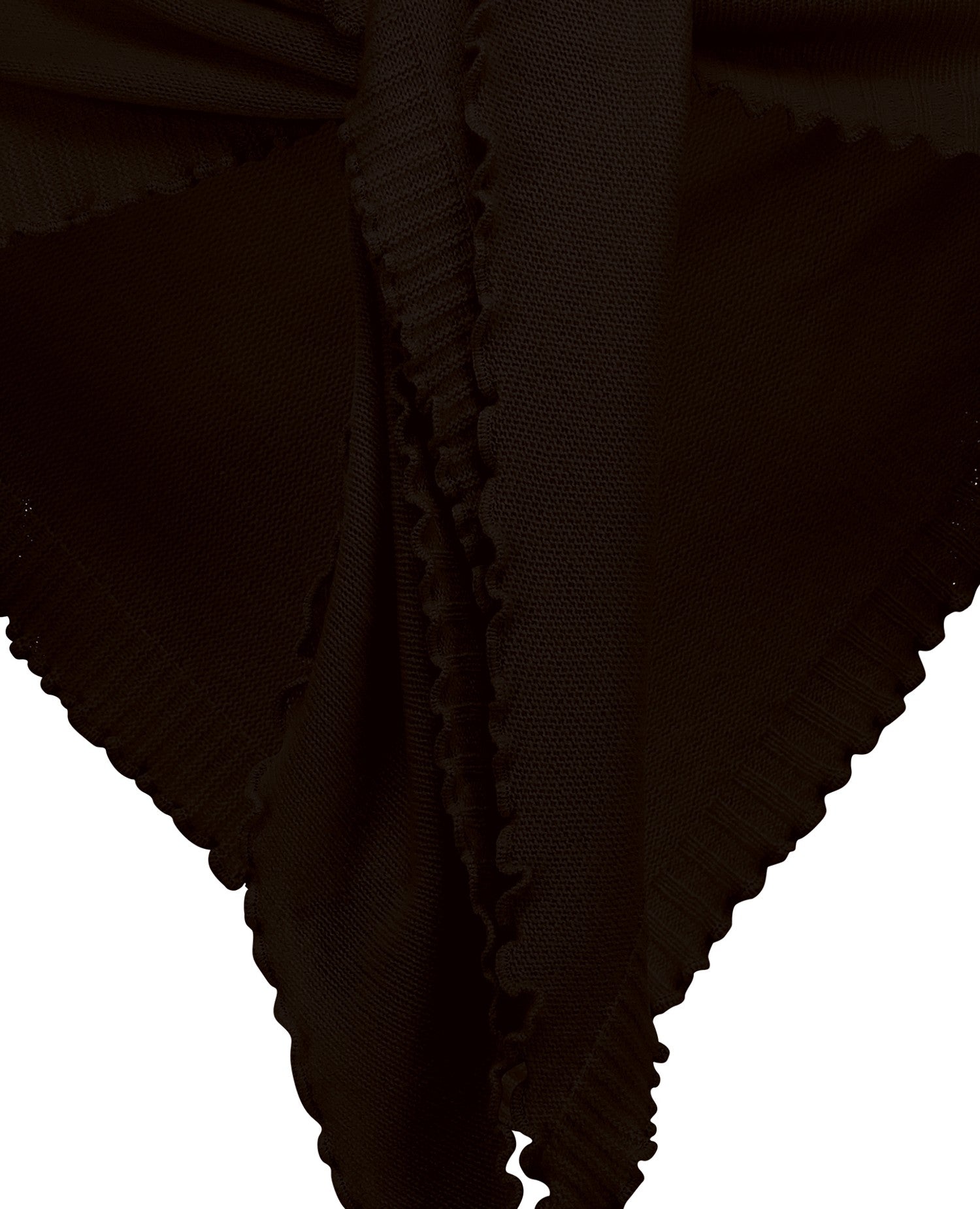 Cashmere triangle scarf (185x85cm), brown