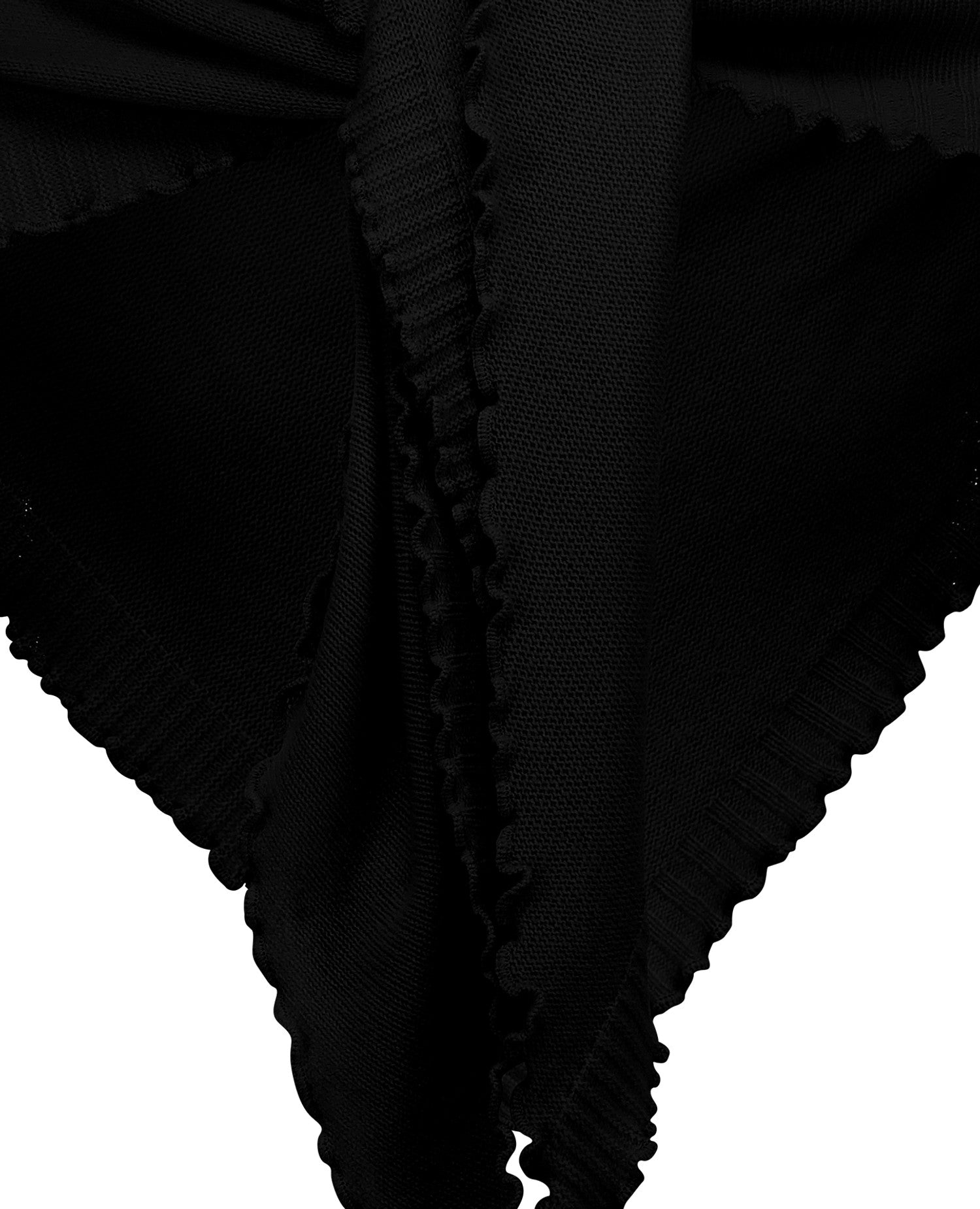 Cashmere triangle scarf (185x85cm), black