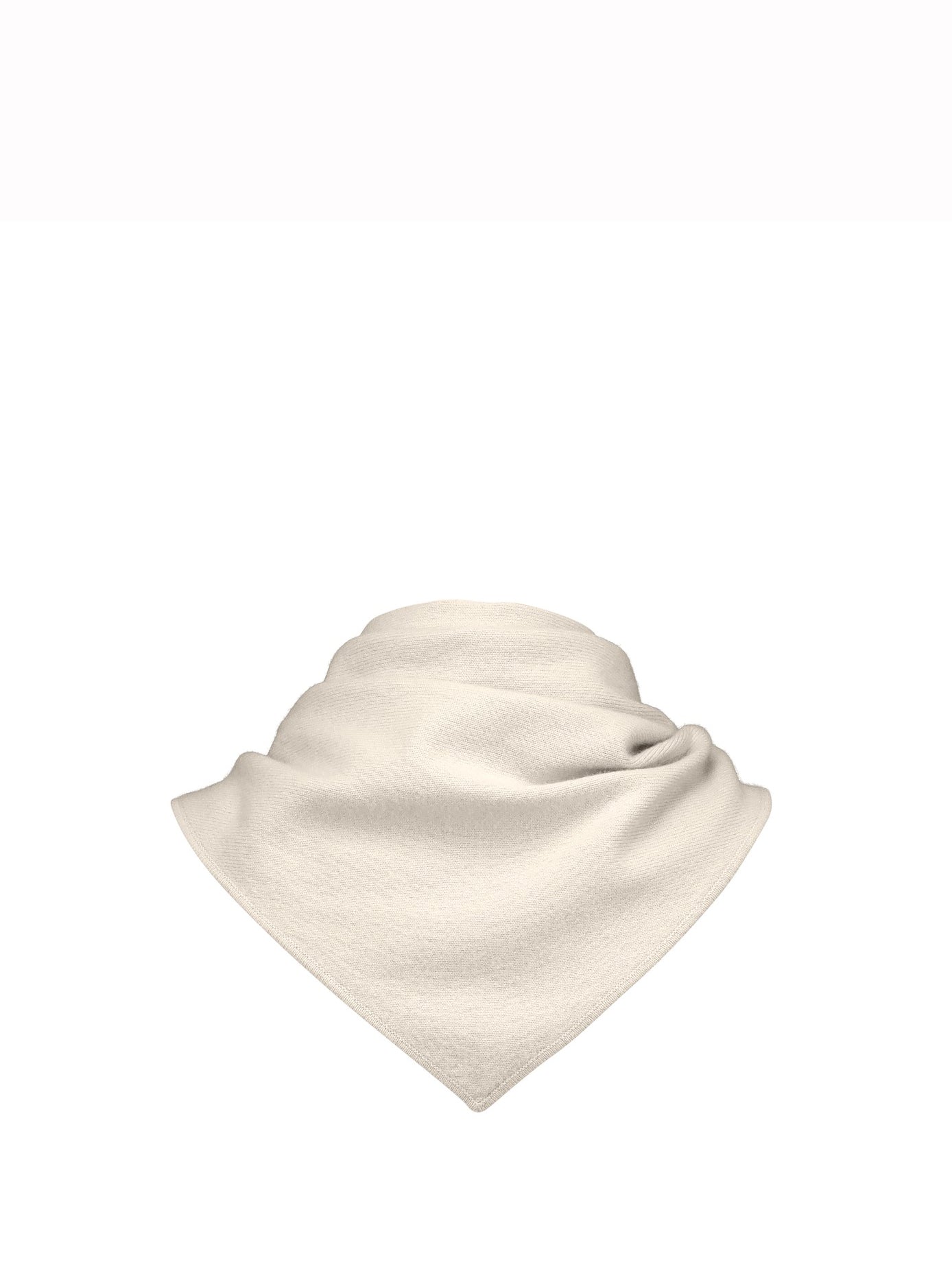 Cashmere triangle scarf (108x50cm), cream