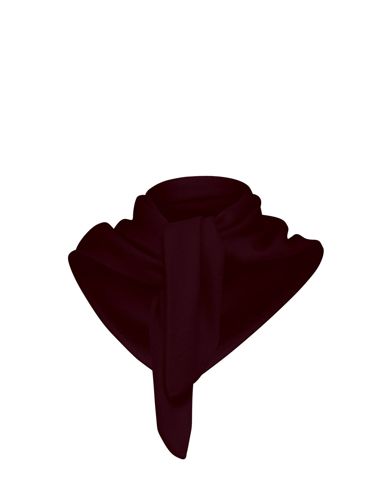 Cashmere triangle scarf (108x50cm), burgundy