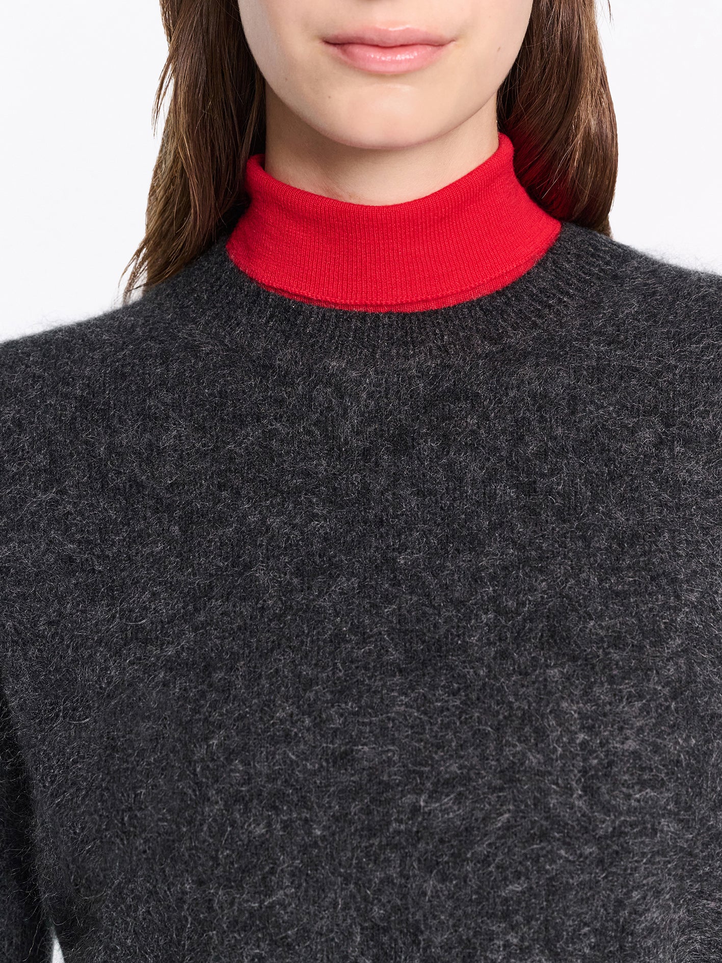 Fluffy statements pullover, charcoal grey