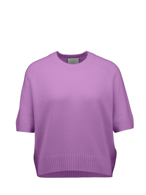 Purple sweater on a white background