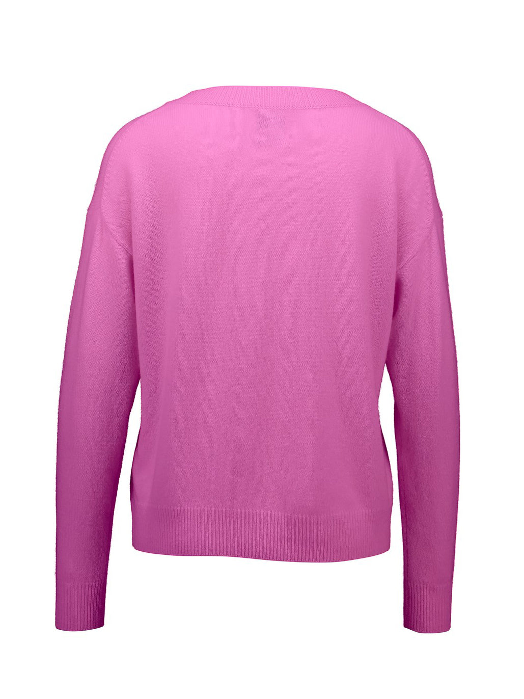 Long-sleeved boatneck cashmere sweater, pink