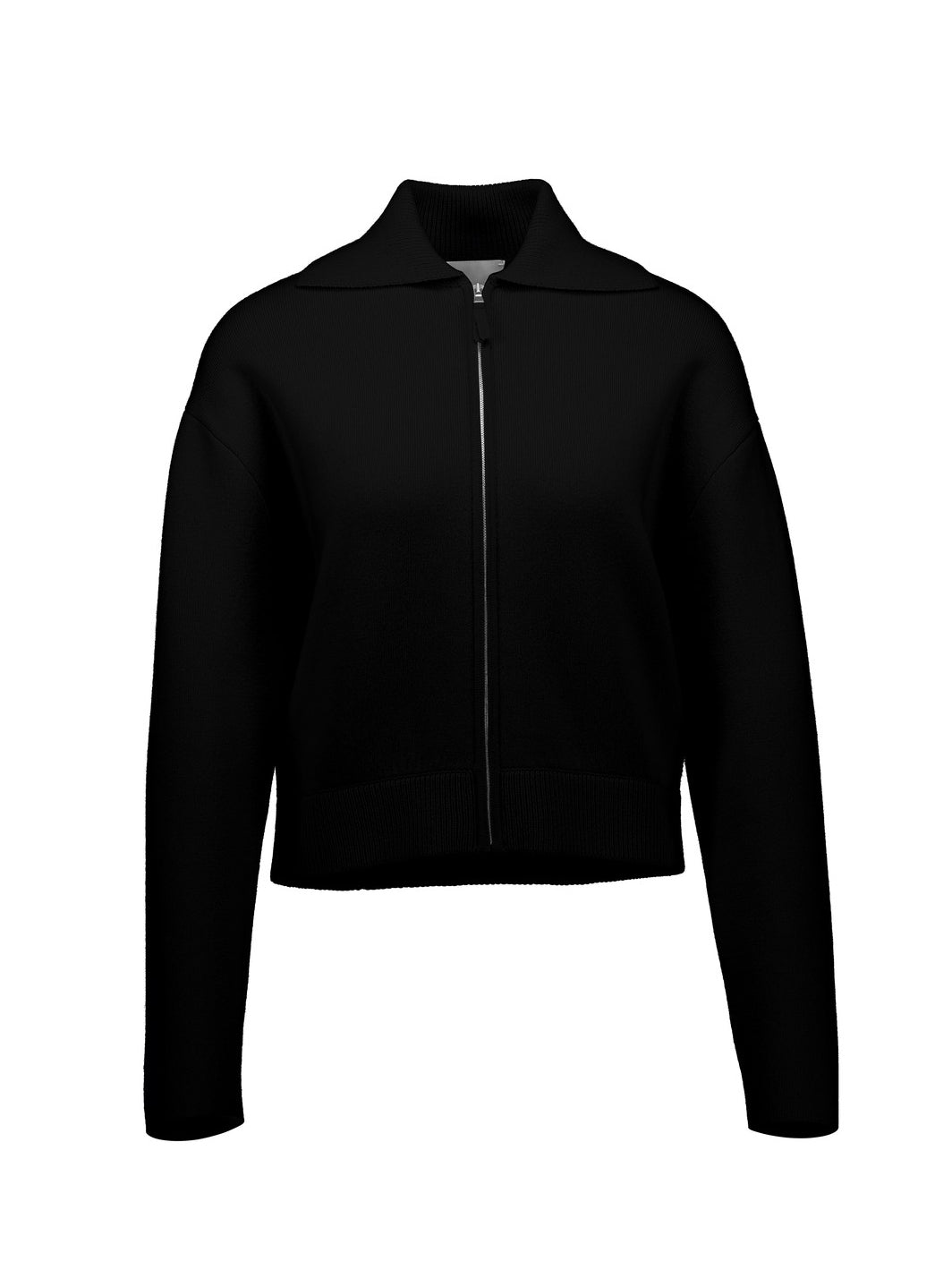 Collar jacket wool-cashmere, black