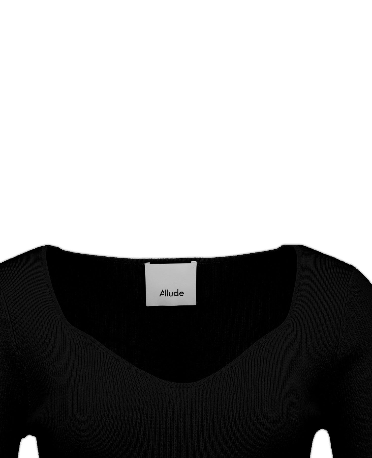 Heartneck wool sweater, black