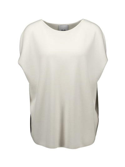 Boatneck wool top, light stone